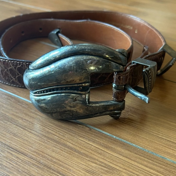 Barry Kieselstein-Cord Vintage Alligator/Silver Belt - Picture 2 of 10